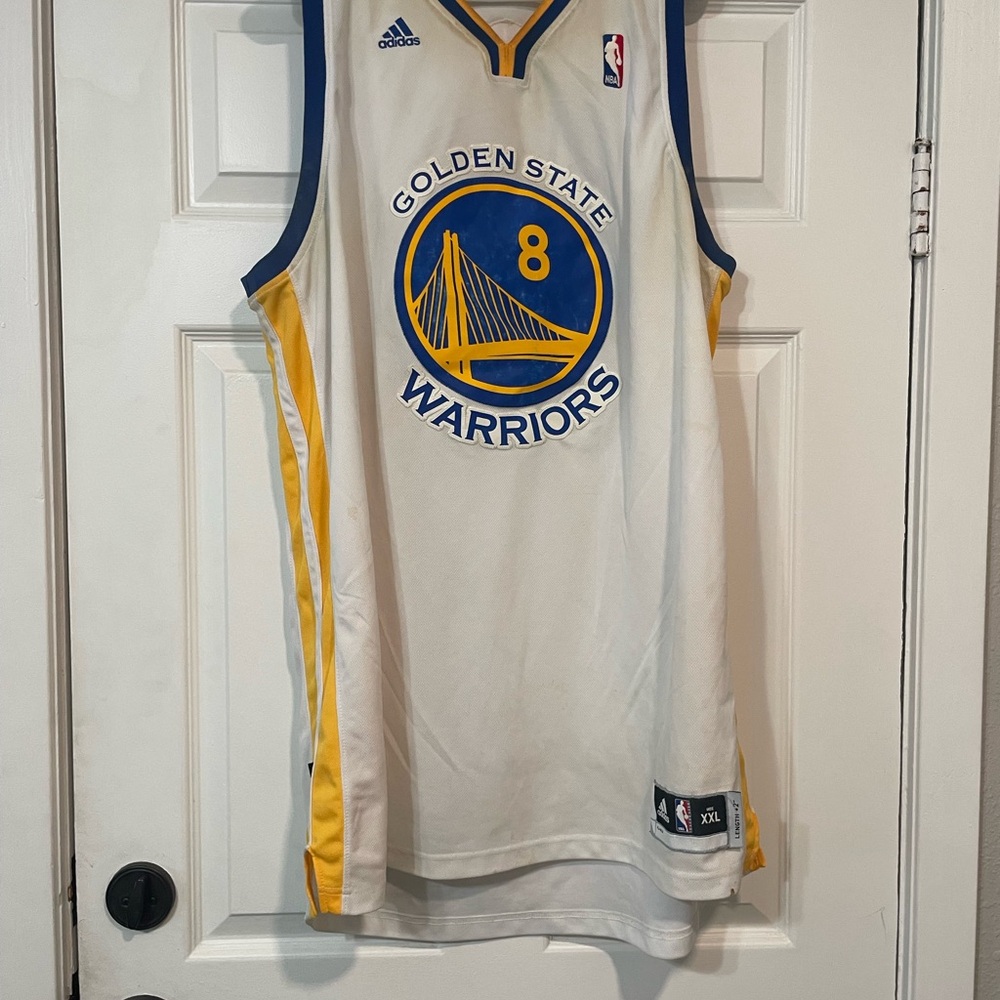 Adidas Golden State Warriors White and Blue Jersey